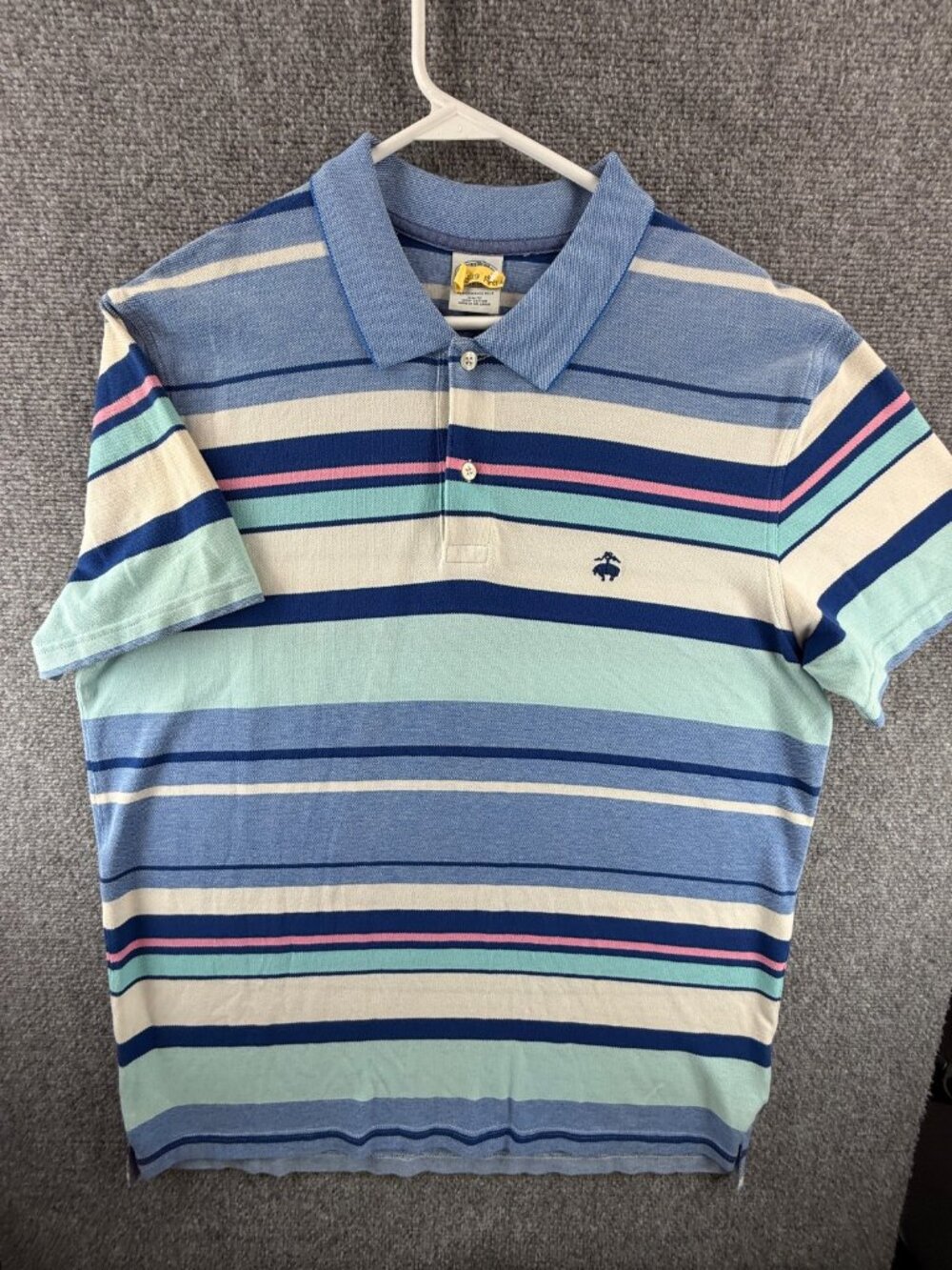 Brooks Brothers Colorful Striped Slim Fit Performance Polo XL Short Sleeve